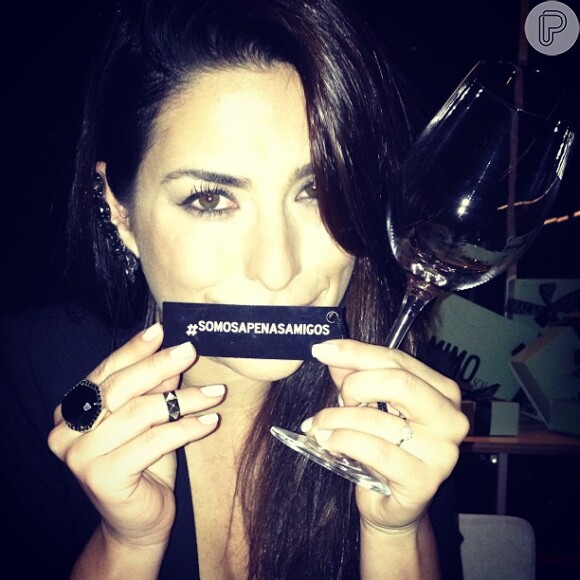 Fernanda Paes Leme publicou uma foto no seu Instagram durante o jantar