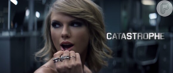 No clipe de 'Bad Blood', Taylor interpreta a agente Catastrophe, que se envolve em muitas brigas, mas sem descuidar do visual