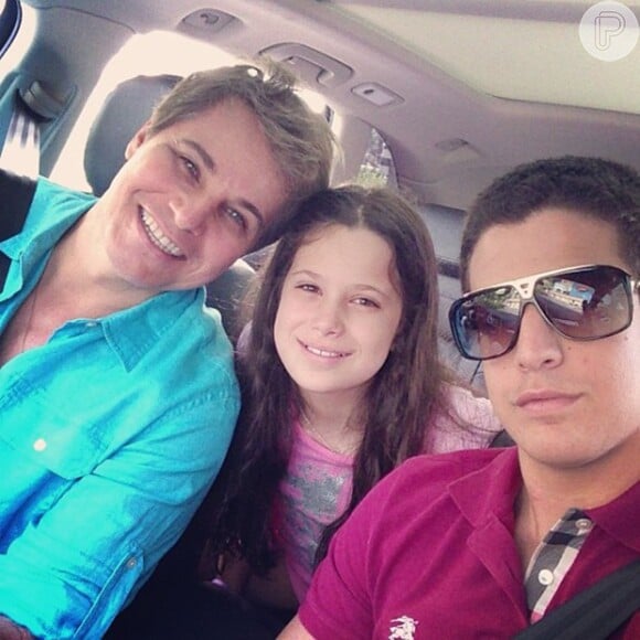 Edson Celulari, Sophia e Enzo em foto postada na rede social