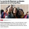 'A namorada de Neymar desperta paixões', escreveu o jornal 'Marca'