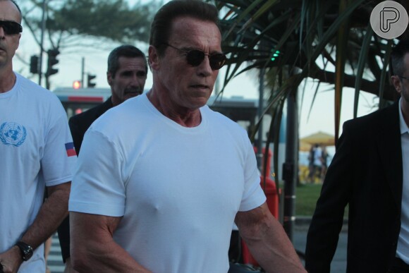 No ano passado, para o mesmo evento, Arnold Schwarzenegger fez uma exigência pouco usual: uma bicicleta ergométrica da marca Life Fitness