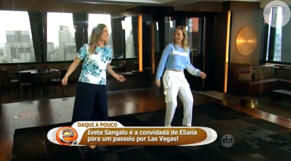 Claudia Leitte ainda ensinou Eliana a dançar Zumba