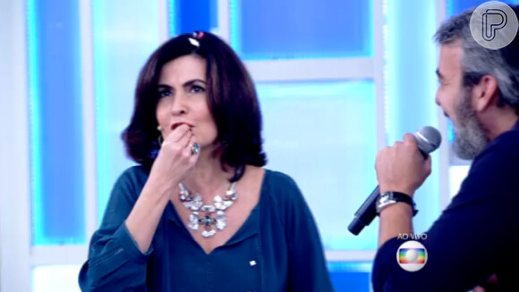 Fátima Bernardes participa de guerra de travesseiro no programa 'Encontro' desta quarta-feira, 03 de junho de 2015