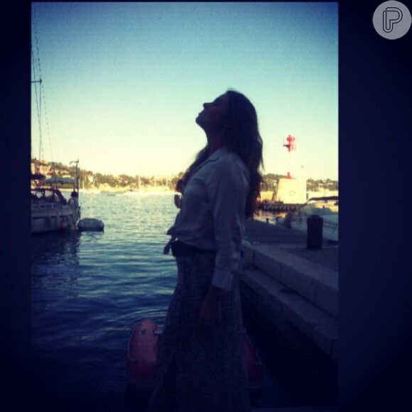 Giovanna Antonelli faz registro do pôr do sol em Nice