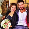 Sophie Charlotte e Daniel de Oliveira foram a um casamento em uma churrascaria de Brasília no último domingo, 21 de junho de 2015, e a atriz acabou pegando o buquê