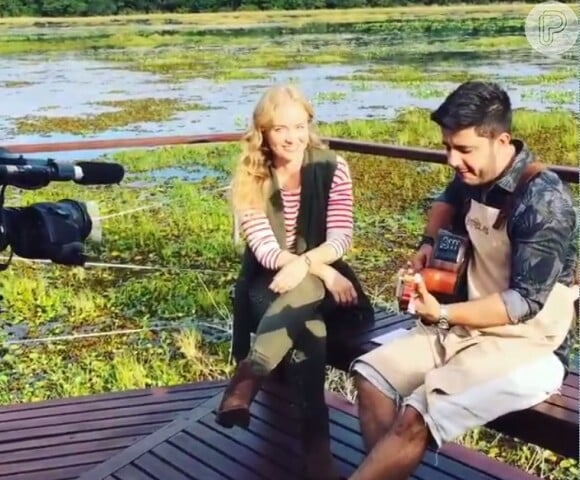 Angélica lamentou a morte de Cristiano Araújo publicando no Instagram um vídeo no qual ela aparece ao lado do sertanejo, em gravação da temporada do 'Estrelas' no Pantanal, que aconteceu no mês passado