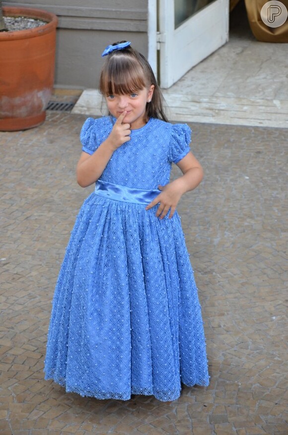 Quando comemorou seu aniversário de 4 anos, em 2013, Rafaella Justus usou um vestido azul de princesa, já que o tema da festa era a Disney
