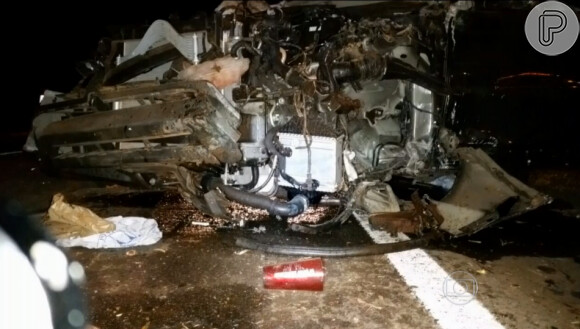 Land Rover de Cristiano Araújo ficou totalmente destruída após capotar várias vezes
