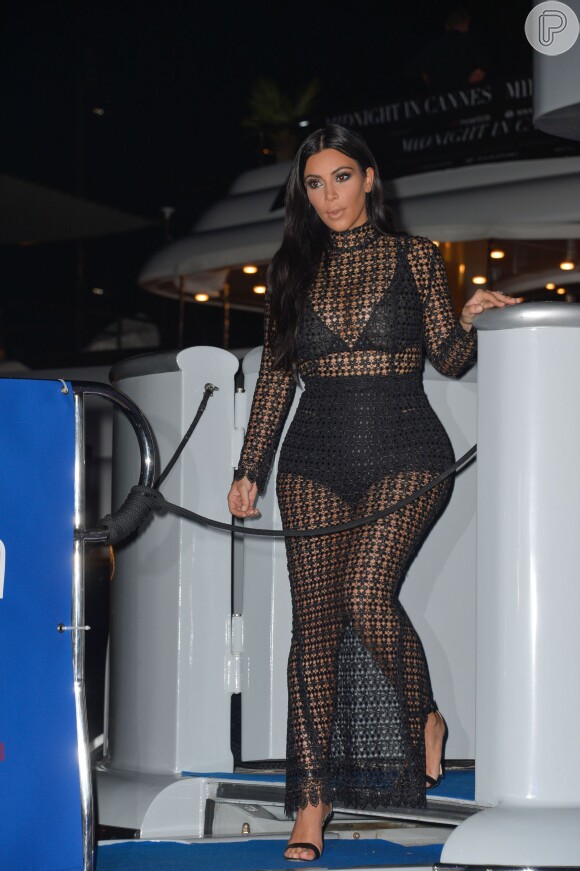 Kim Kardashian esteve em um evento no Cannes Lions festival, na França