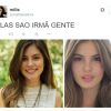 Camila Queiroz e Bruna Hamú são chamadas de irmãs nas redes sociais por semelhança