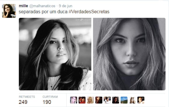 Internautas comentam semelhança entre a atriz de 'Verdades Secretas' Camila Queiroz e a atriz de 'Malhação' Bruna Hamú