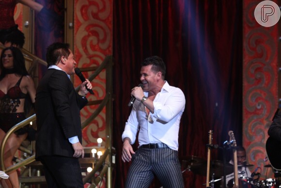 Leonardo e Eduardo Costa cantaram no Barra Music, no Rio, na noite desta quinta-feira, 25 de junho de 2015
