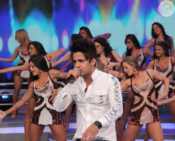 Cristiano Araújo em sua participação em 2013 no 'Domingão do Faustão'