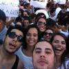 Levi Lima fez questão de mostrar os seguidores momentos do protesto em Salvador