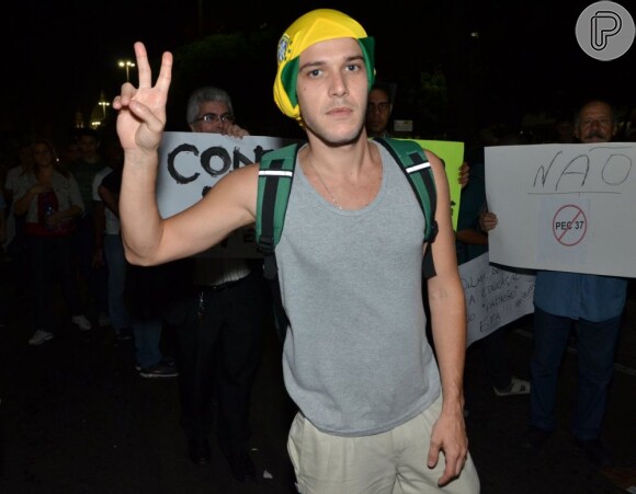 Jayme Matarazzo também compareceu às manifestações no Rio