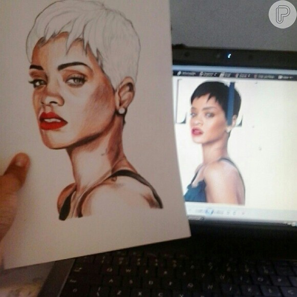 Rihanna é desenhada por Júnior Mathias