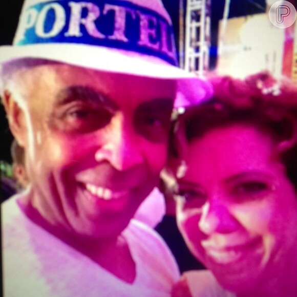 Astrid Fontenelle também postou foto ao lado de Gilberto Gil: 'Divino maravilhoso'
