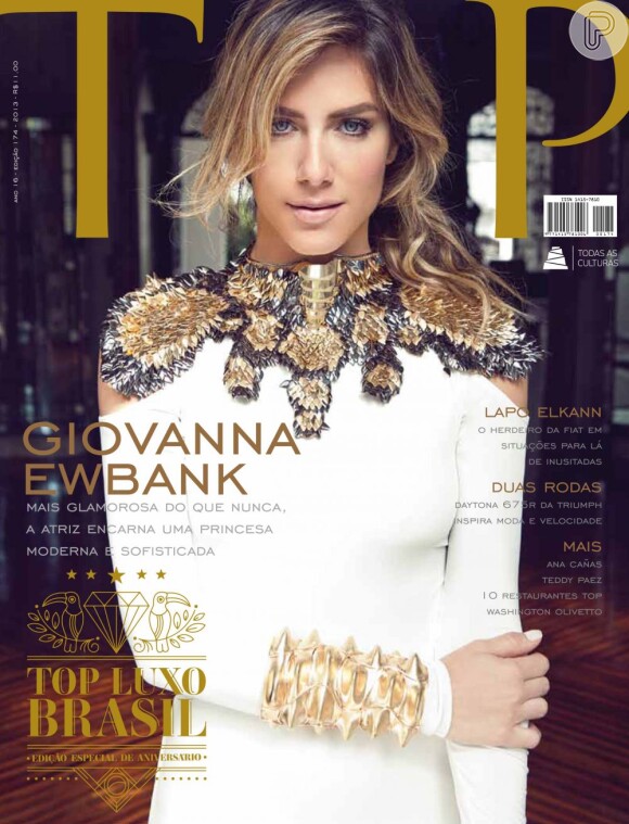 Giovanna Ewbank posa para a capa da revista 'TOP Magazine' e fala sobre moda e sua relação com Bruno Gagliasso, para a edição de julho de 2013