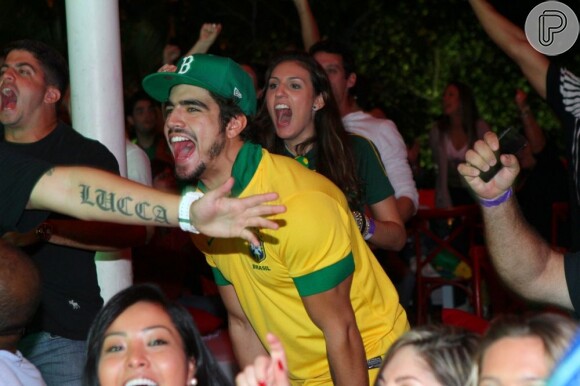 Caio Castro grita muito no jogo do Brasil contra a Espanha
