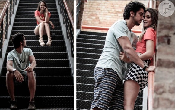 O casal posou para uma sessão de fotos encontrou em Santa Teresa, no Rio de Janeiro