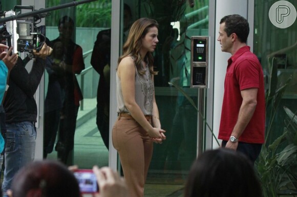 Paolla Oliveira e Malvino Salvador gravam cena de mais um embate entre Paloma e Bruno em 'Amor à Vida' nesta quarta-feira, 3 de julho de 2013