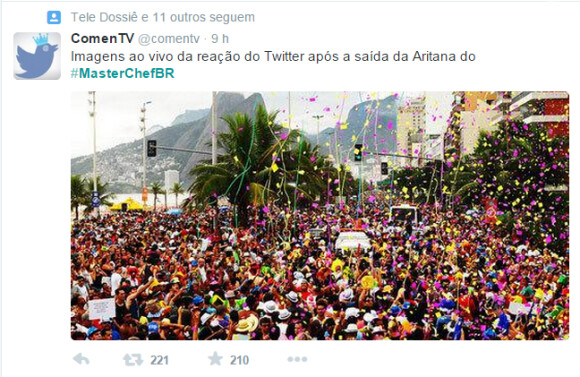 Após sua saída do programa 'MasterChef Brasil', Aritana foi alvo de piadas pelos internautas