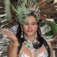 Narcisa Tamborindeguy mostra que tem samba no pé e vira rainha de bateria
