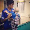 Neymar: 'Meu dia dos namorados'. O jogador passou o dia 12 de junho de 2012 ao lado de seu filho, o pequeno Davi Lucca