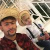 Olha aí pai e filho de caipira. O Arraiá do Neymar aconteceu no dia 3 de  julho de 2015 e repara o estilo do Davi Lucca