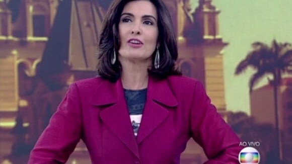 Fátima Bernardes mostra na TV paletó usado em sua estreia no 'Jornal Nacional'