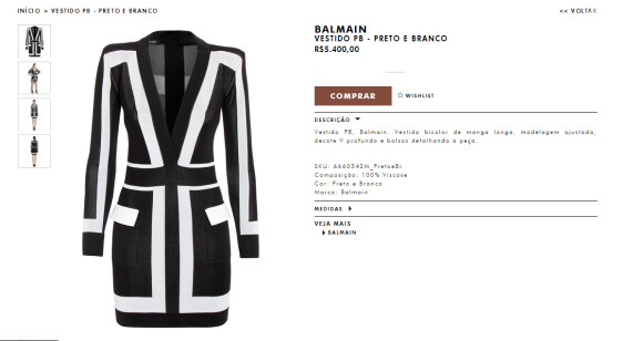 Marina Ruy Barbosa apostou em um vestido da grife Balmain, que custa R$ 5400