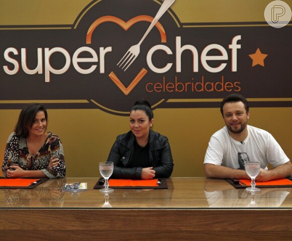 Deborah Secco e os chefs Ludmilla Soeiro e Thomas Troisgros foram jurados da prova de repescagem do 'Super Chef Celebridades' do 'Mais Você', nesta segunda-feira, 24 de agosto de 2015