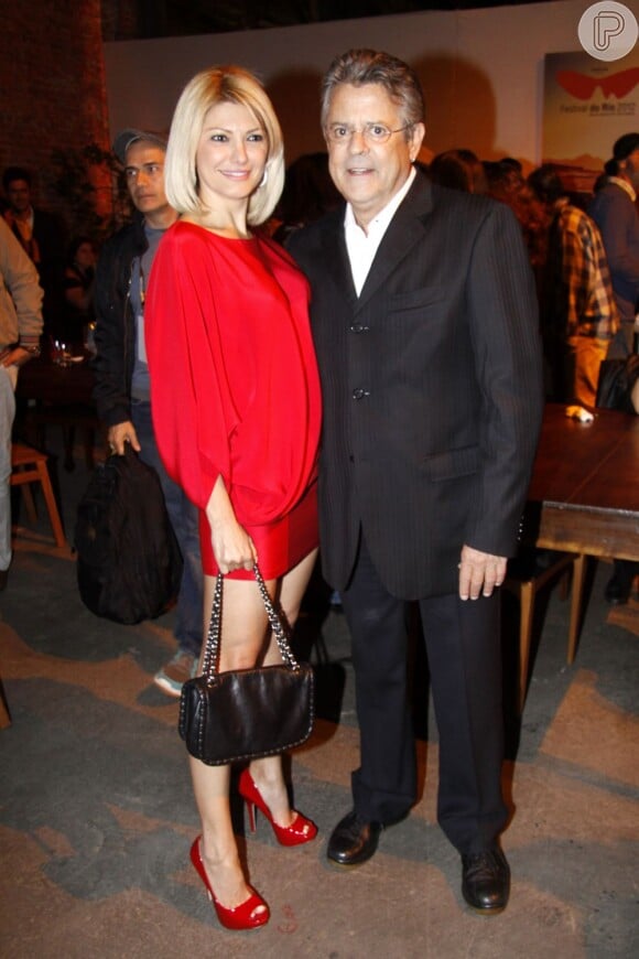 Antonia Fontenelle e Marcos Paulo posam para foto no Festival do Rio, em outubro de 2012