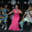  Susana Vieira subiu no palco e dançou funk durante a festa da novela 'A Regra do Jogo', nesta quinta-feira, 27 de agosto de 2015 