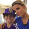 Durante sua estada com o filho, Guilherme, em Orlando, Vanessa Ribeiro levou o menino para conhecer as instalações do estádio onde Kaká joga, no Orlando City