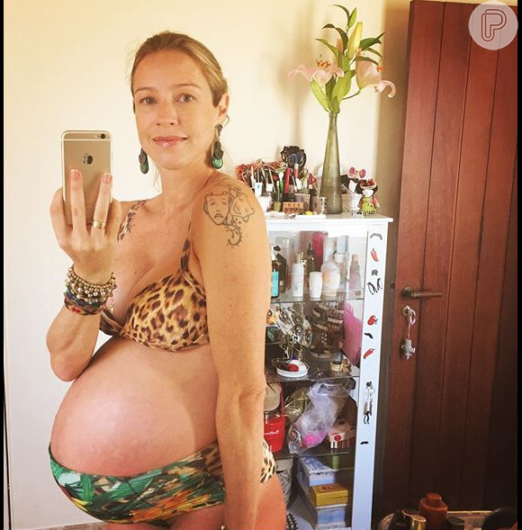 Luana Piovani está grávida de oito meses e espera casal de gêmeos
