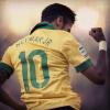 Neymar ainda está em Florianópolis nesta terça-feira, dia 16 de julho de 2013. O jogador publicou uma foto sua comemorando um gol