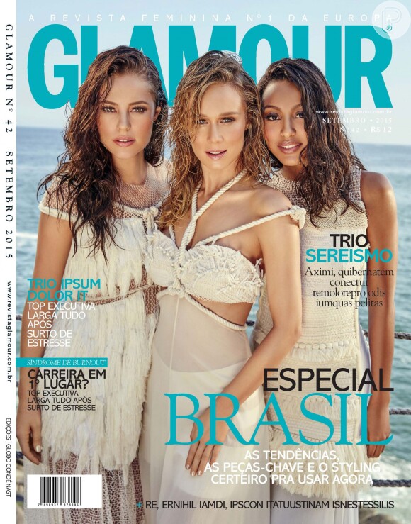 Mariana Ximenes, Paolla Oliveira e Sheron Menezzes posaram juntsa para a revista 'Glamour'