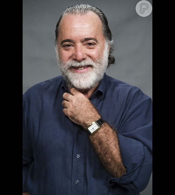 Tony Ramos adotou um visual barbudo para viver Zé Maria