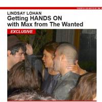 Lindsay Lohan é flagrada fazendo carinho em Max George, cantor do The Wanted
