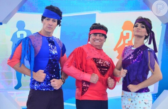 Rodrigo Faro, Kelly Key e Ronnie Von de Menudo, no programa 'A Hora do Faro'