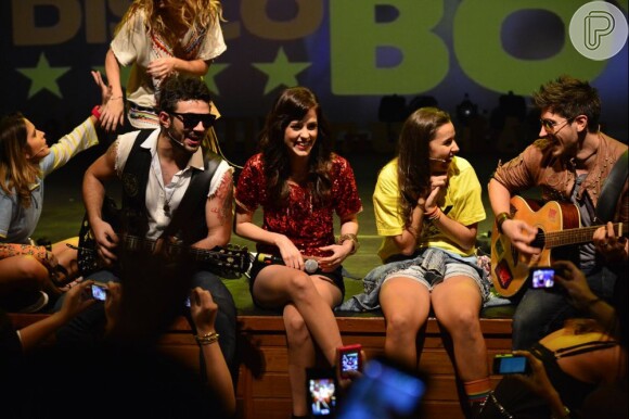Sophia Abrahão participa do musical 'Tudo Por Um Pop Star' no Teatro Oi Casa Grande, no Leblon, RJ, em 20 de julho de 2013