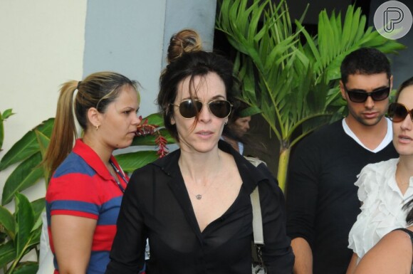 Deborah Evelyn compareceu ao velório de Marcos Paulo em novembro de 2012