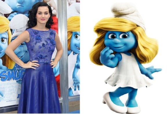 Na estreia do desta sexta-feira, Katy Perry dá voz à Smurfette em 'Os Smurfs 2'