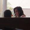 Fiuk e Sophia Abrahão conversam durante almoço em clima romântico em shopping na Barra da Tijuca