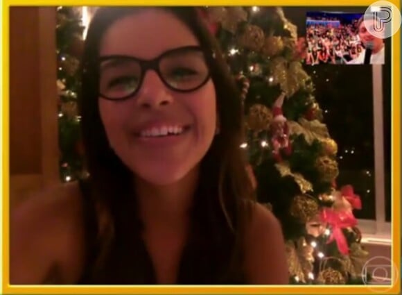 Mariana Rios em participação virtual no 'Caldeirão do Huck': 'Por mim montava a árvore de natal em julho'