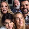 Susana Vieira, Tony Ramos, Carmo Dalla Vecchia, Bárbara Paz e Carolina Dieckman participaram da gravação da vinheta de final de ano da Rede Globo