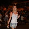 Agatha Moreira participou pela primeira vez do ensaio de rua da Unidos de Vila Isabel para o Carnaval 2016, na noite desta quarta-feira, 11 de novembro de 2015