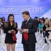 Patricia Abravanel presentou o pai, Silvio Santos, com sapatos de brilhantes de R$ 5.000
