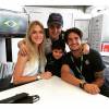 Além de Hamilton, os dois também tietaram Felipe Massa, que posou simpático com seu filho e o casal